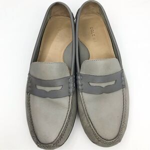 Cole Haan GRANT Canoe Gray Slip On Penny Driving Loafers